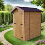 Toilettes sèches grand modèle en bois massif panneaux 16mm + plancher - Habrita